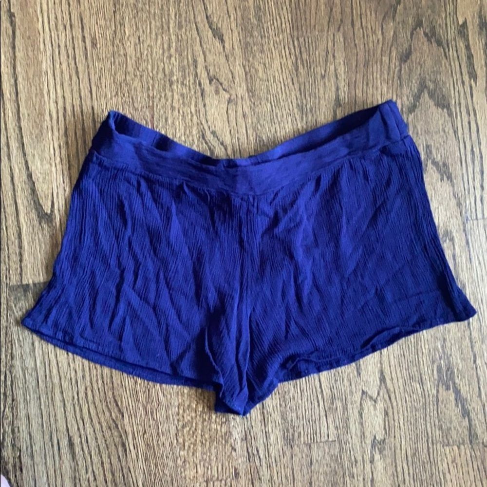 Rue 21 Navy Blue Large Crinkle Lounge Shorts